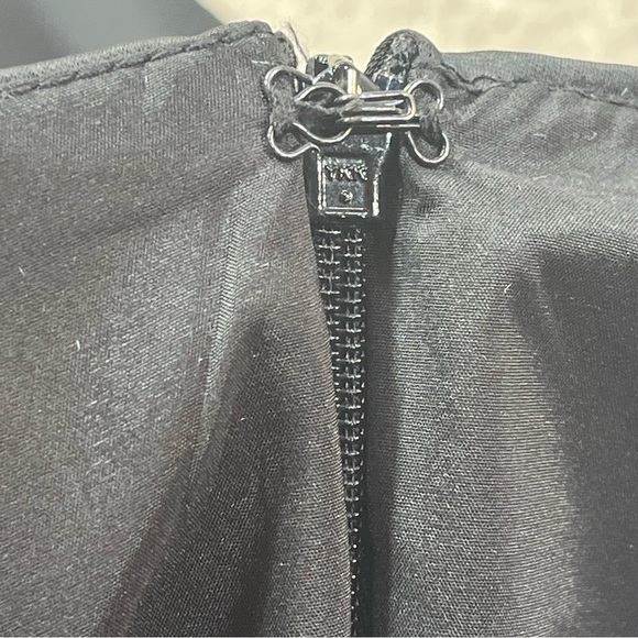 David's Bridal Black Formal Strapless Crumb Catcher Ruched Dress Back Zip Size 6 - Picture 7 of 12